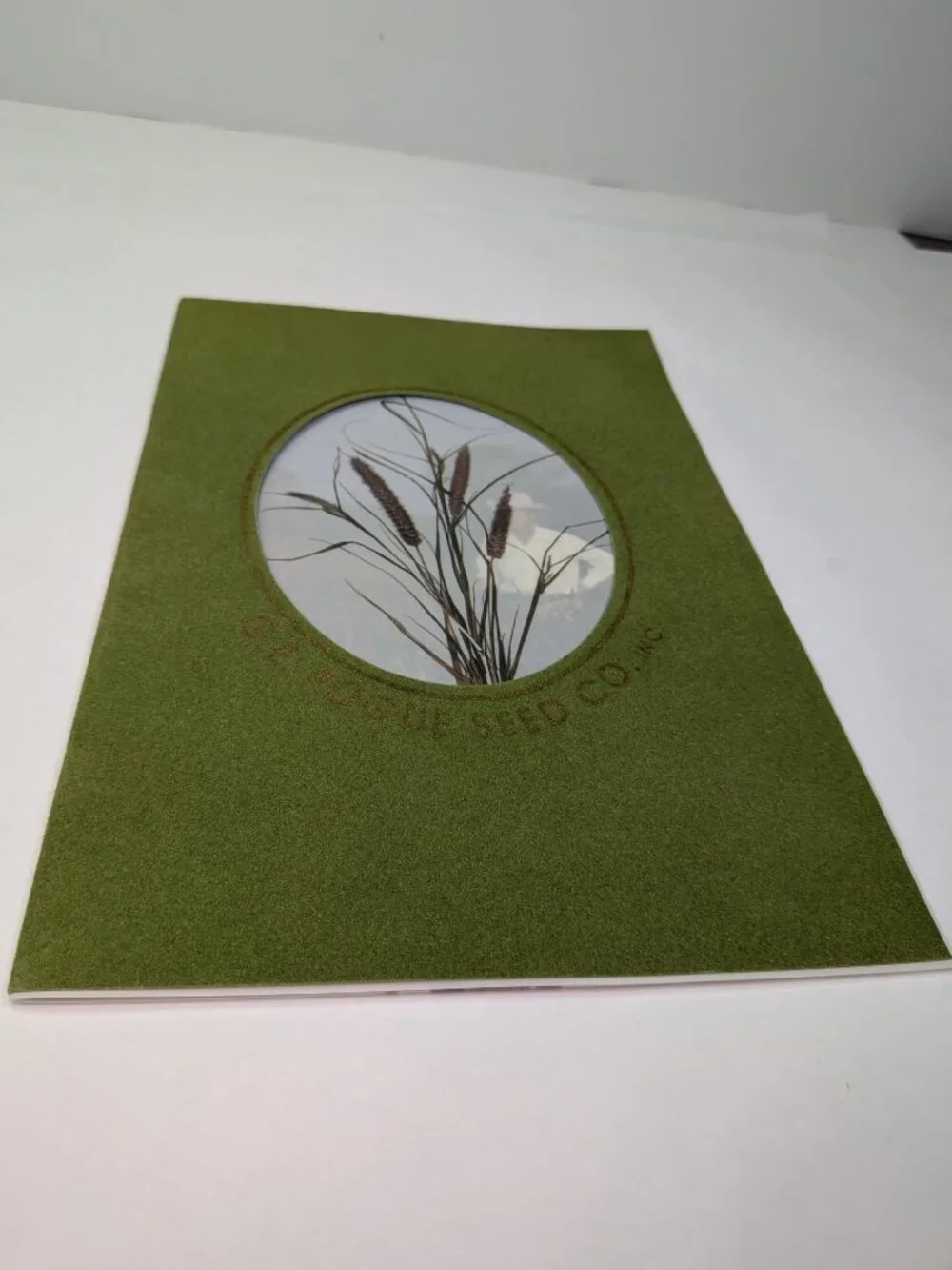 Flocked Cover Mat Vintage 1983 G.E. Pogue Seed Co Catalog Texas Grass Ephemera